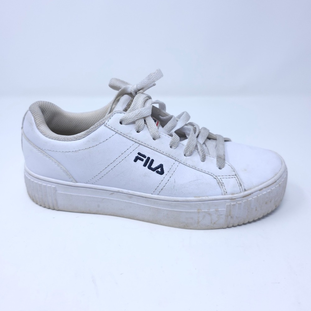 Fila Panache White Platform Sneakers Womens Size 7 Low Top Shoes 5CM01114-125